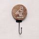 Brown Round Wooden Pigeon Hooks For Kids